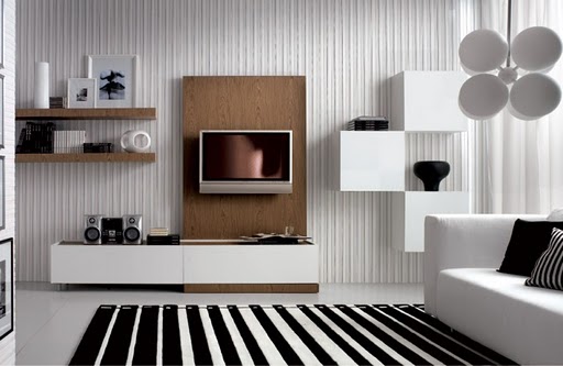 interior design lines, showing you the difference by adding form can do, featuring a textured wall and carpet 